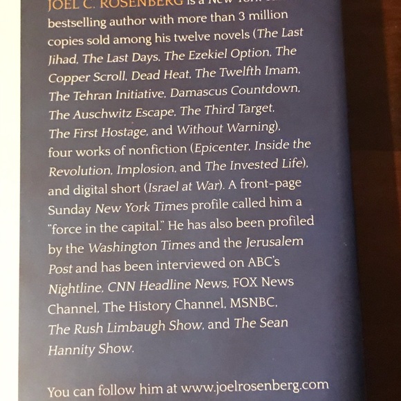 Joel C Rosenberg bundle two hardcovers - Picture 3 of 6